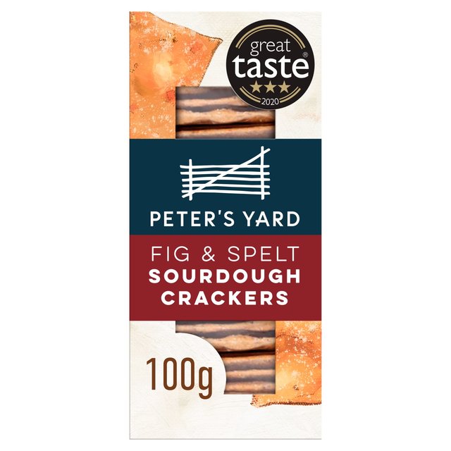 Peter's Yard Fig Sourdough Crackers   100g GOODS M&S   