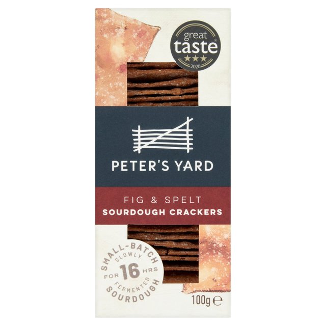 Peter's Yard Fig Sourdough Crackers   100g GOODS M&S   