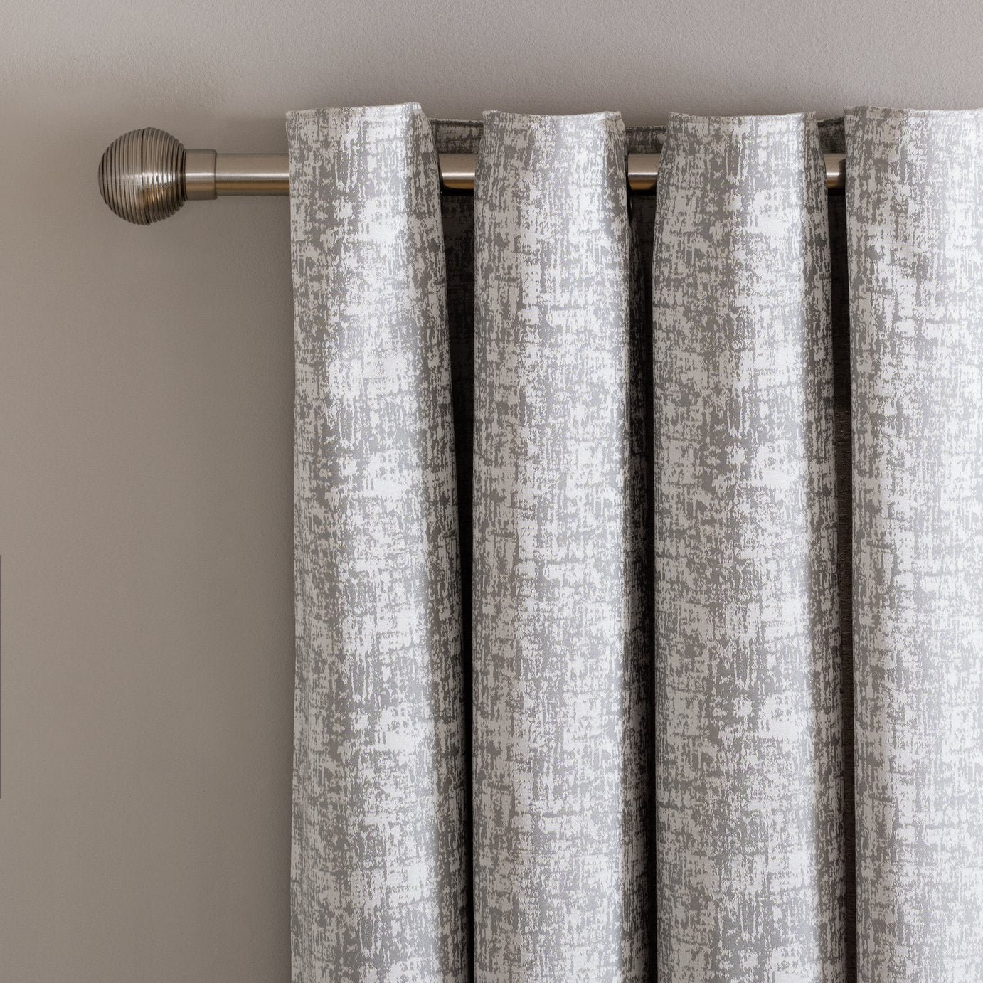 Argos Home Jaquard Eyelet Curtains Grey 168x183cm - British product