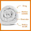Couette Dreamwell Colder Nights, poids moyen 12 tog, pour une personne - Produit britannique