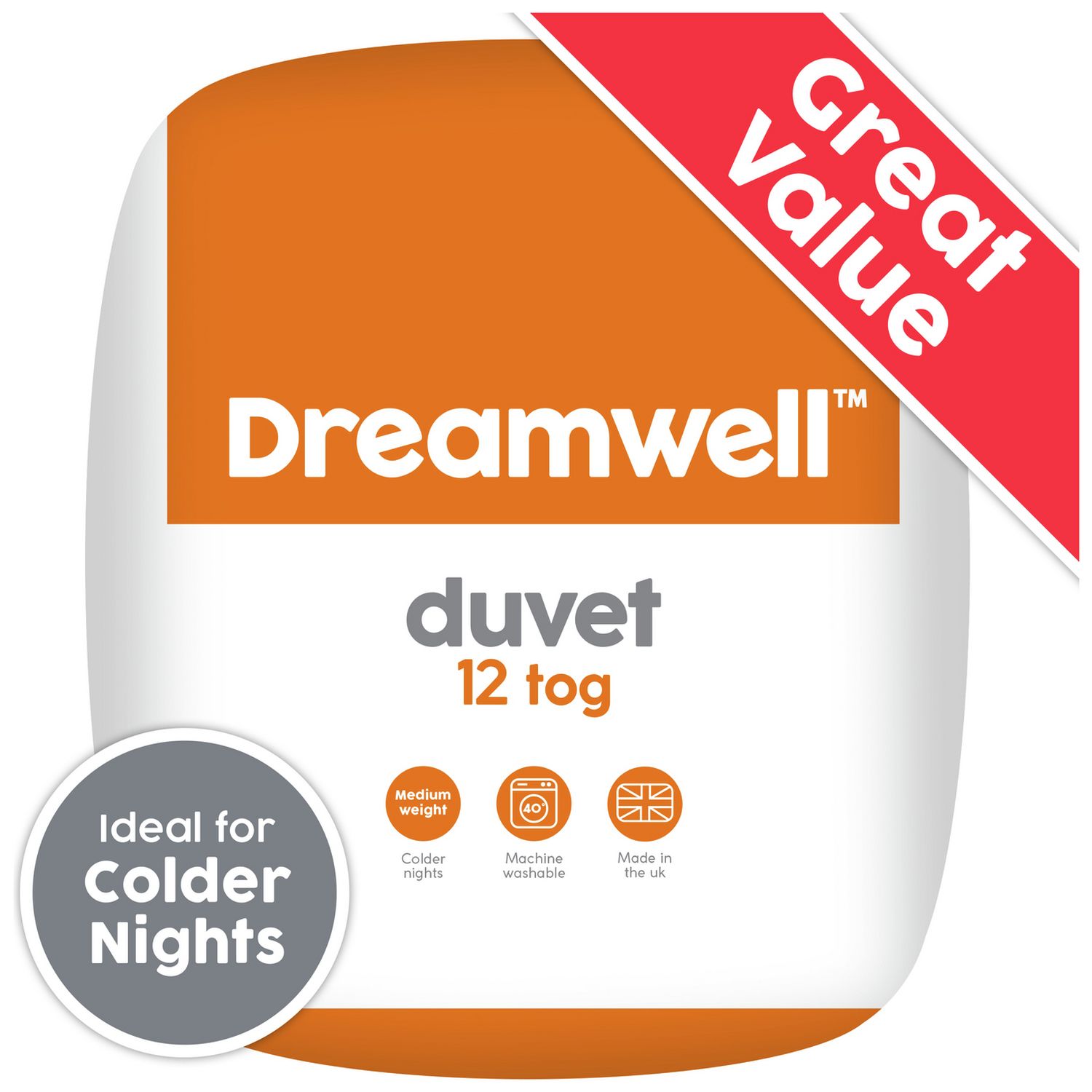 Dreamwell Medium Weight 12 Tog Duvet - Double
