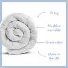 Dreamwell medium weight 15 Tog Kingsize duvet - British product