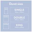 Dreamwell medium weight 15 Tog Kingsize duvet - British product