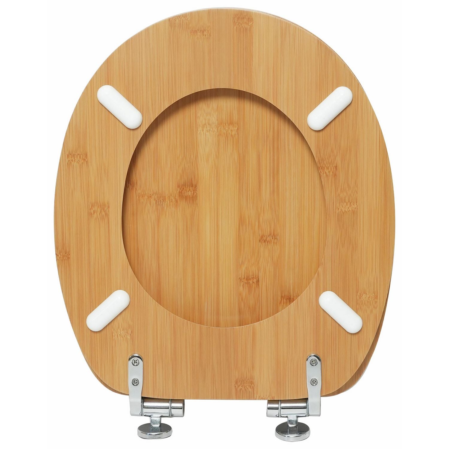 Argos Home bamboo toilet seat with soft close hinges - British product