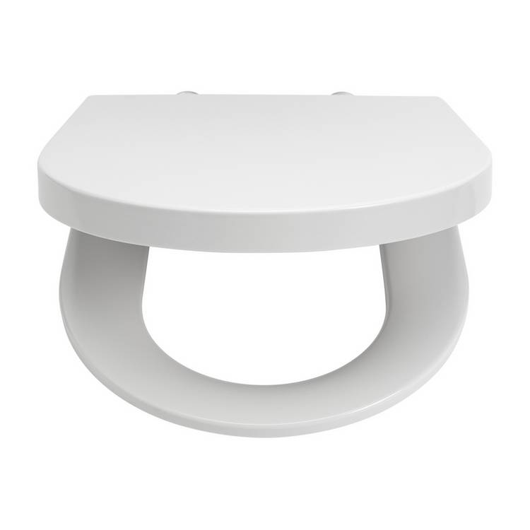Argos Home D shaped toilet seat white soft close - British product