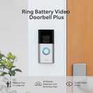 Ring battery video doorbell plus with chime 6.9x9.2x9.8cm, imported from the UK