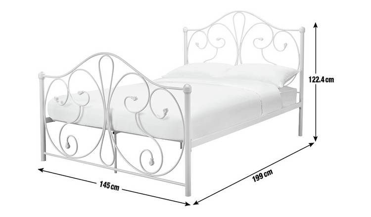 Argos Home white double bed frame - British product