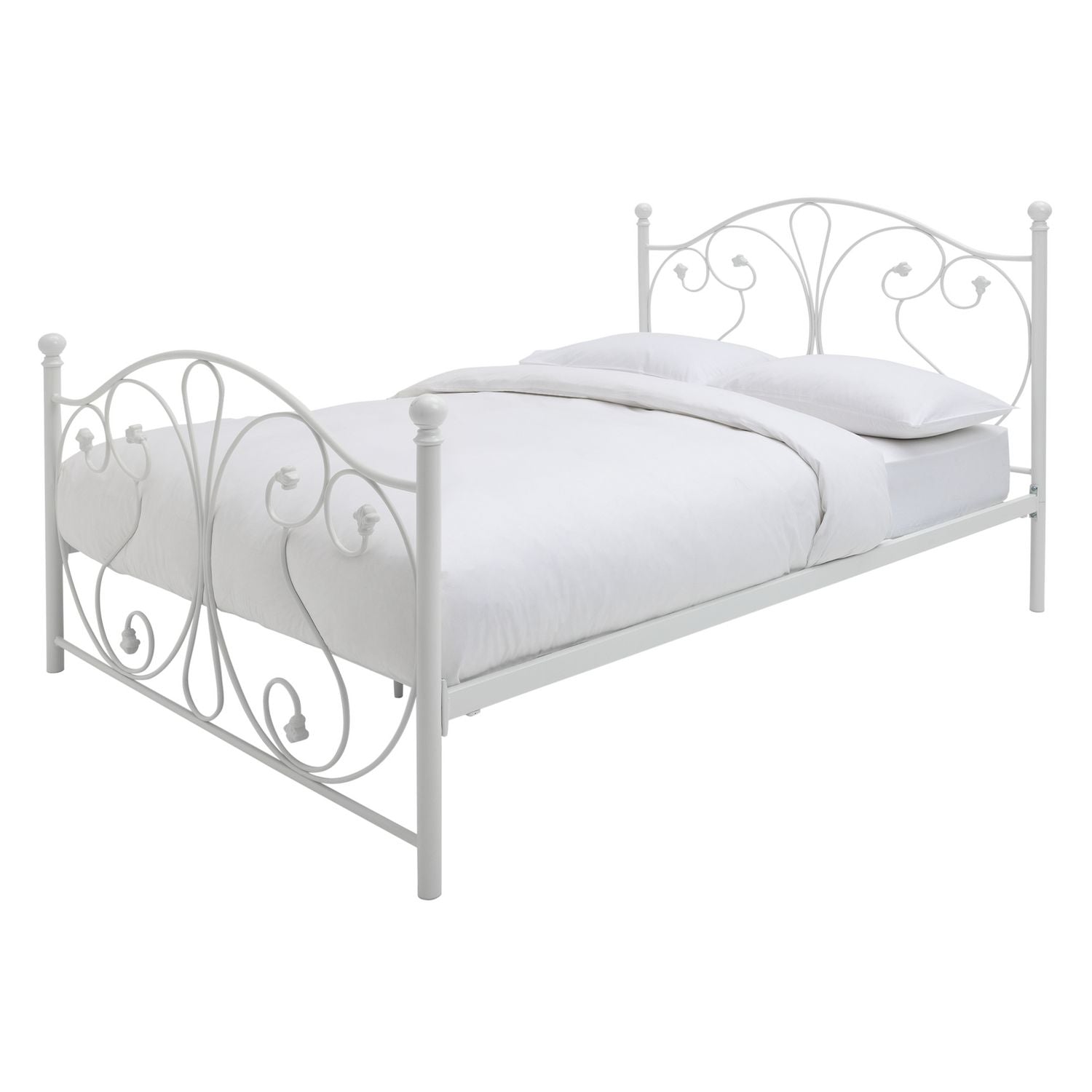 Argos Home white double bed frame - British product