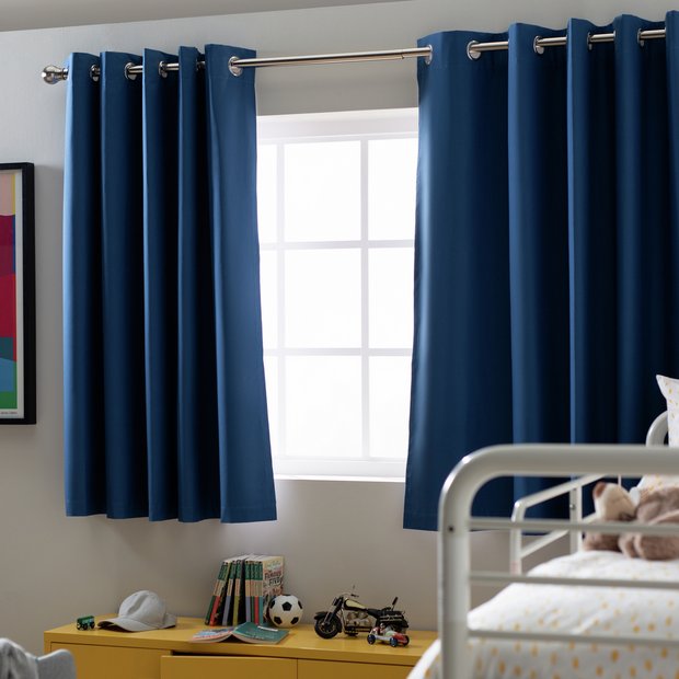 Argos Home blue blackout curtains 168x228cm - British product