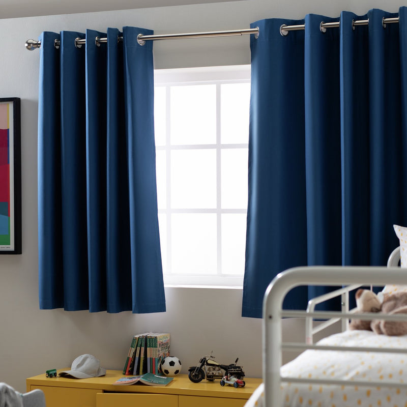 Argos Home blue blackout curtains 168x228cm - British product