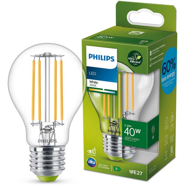 Philips LED ES White light bulb 2.3W 40W, imported from the UK