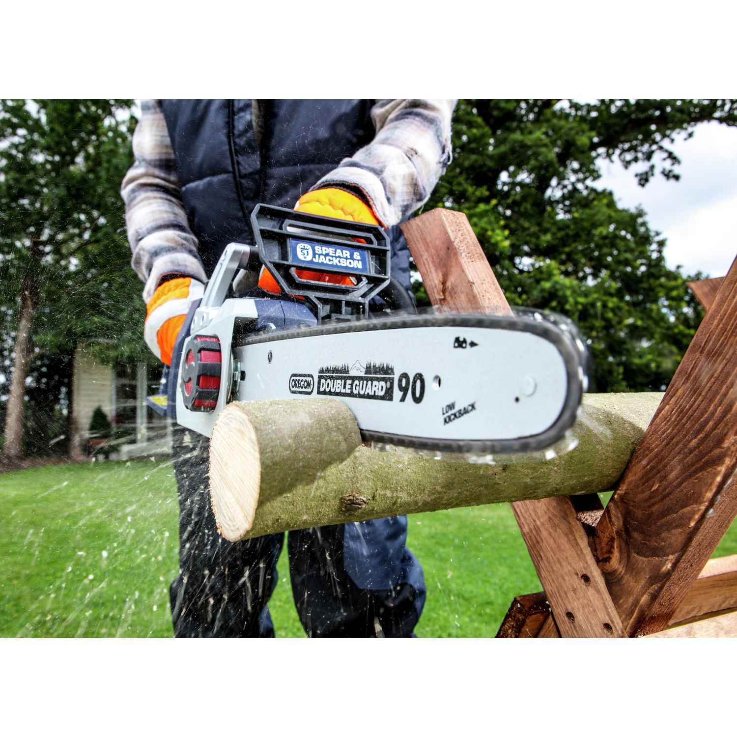 Spear & Jackson cordless chainsaw with 2 batteries 36V 35cm (British brand)
