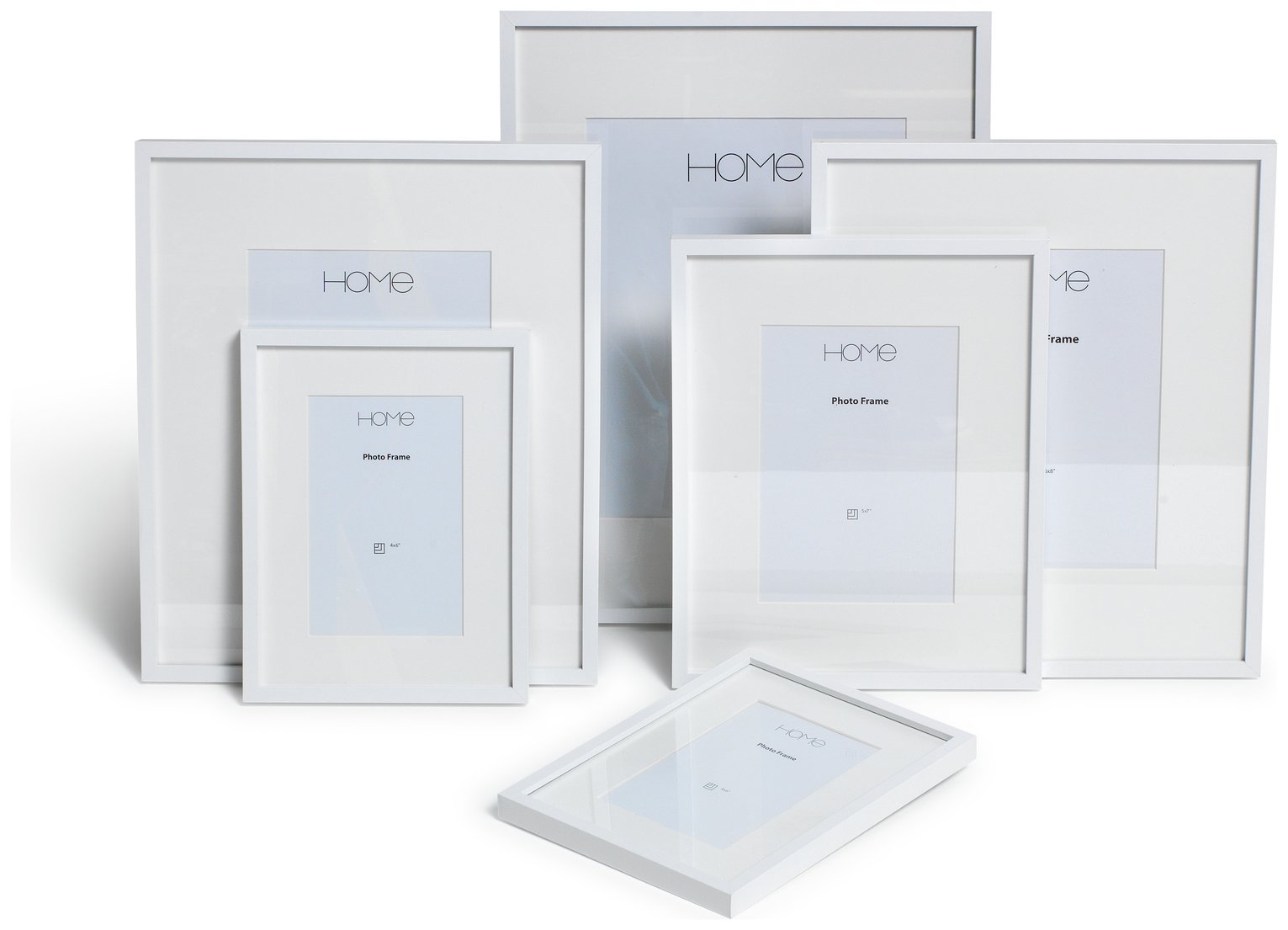 Argos Home white mixed sizes picture frames 6 pack - British product