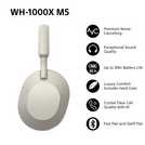 Sony WH1000XM5 Silver over-ear wireless headphones (British brand)