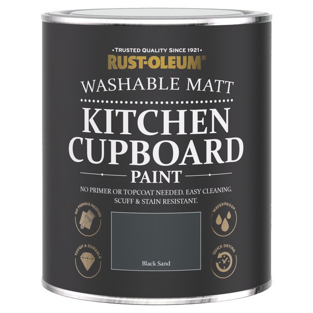 Rust-Oleum cupboard paint Black Sand 750ml (British brand)