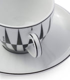 Prada Stripes coffee cup and saucer set, imported from the UK, 4 pieces
