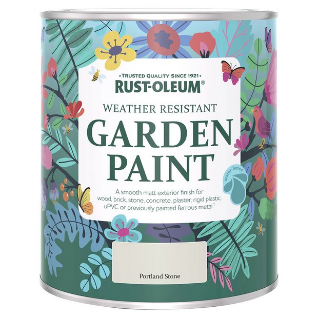 Rust-Oleum Garden Matt Paint Portland Stone 750ml, imported from the UK