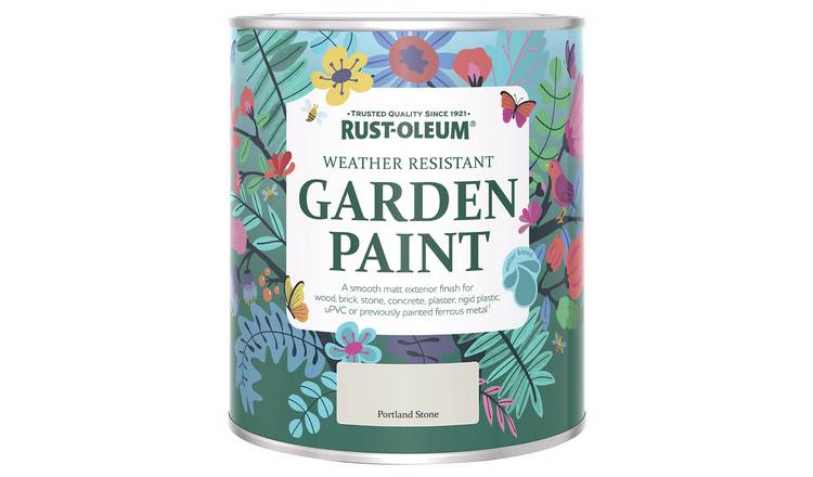 Rust-Oleum Garden Matt Paint Portland Stone 750ml, imported from the UK