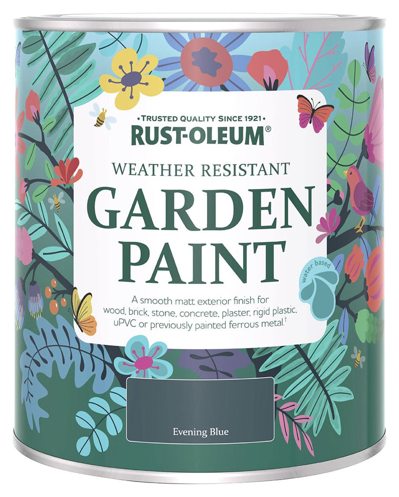 Rust-Oleum garden matt paint evening blue 750ml, imported from the UK