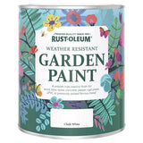 Rust-Oleum Garden Matt Paint Chalk White 750ml, imported from the UK