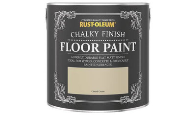 Argos Rust-Oleum Chalky Floor Matt Paint Clotted Cream Floor Paint 2.5L- Buy online at McGrocer