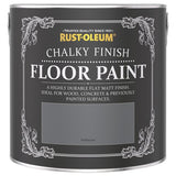 Rust-Oleum Chalky Floor Matt Paint Anthracite 2.5L, imported from the UK
