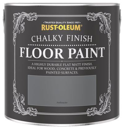 Argos Rust-Oleum Chalky Floor Matt Paint 2.5L - Anthracite- Buy online at McGrocer