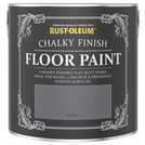 Rust-Oleum Chalky Floor Matt Paint Anthracite 2.5L, imported from the UK