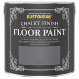 Rust-Oleum Chalky Floor Matt Paint Anthracite 2.5L, imported from the UK