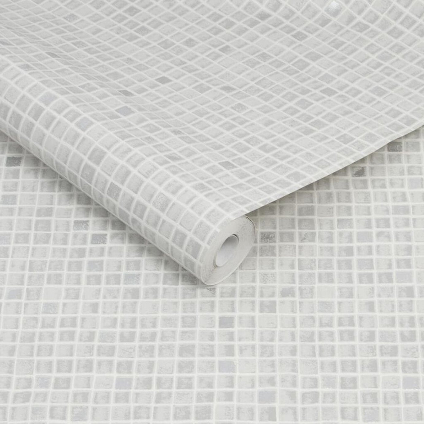 Contour Spectrum Mosaic Grey wallpaper roll 52cm x 10m - British product