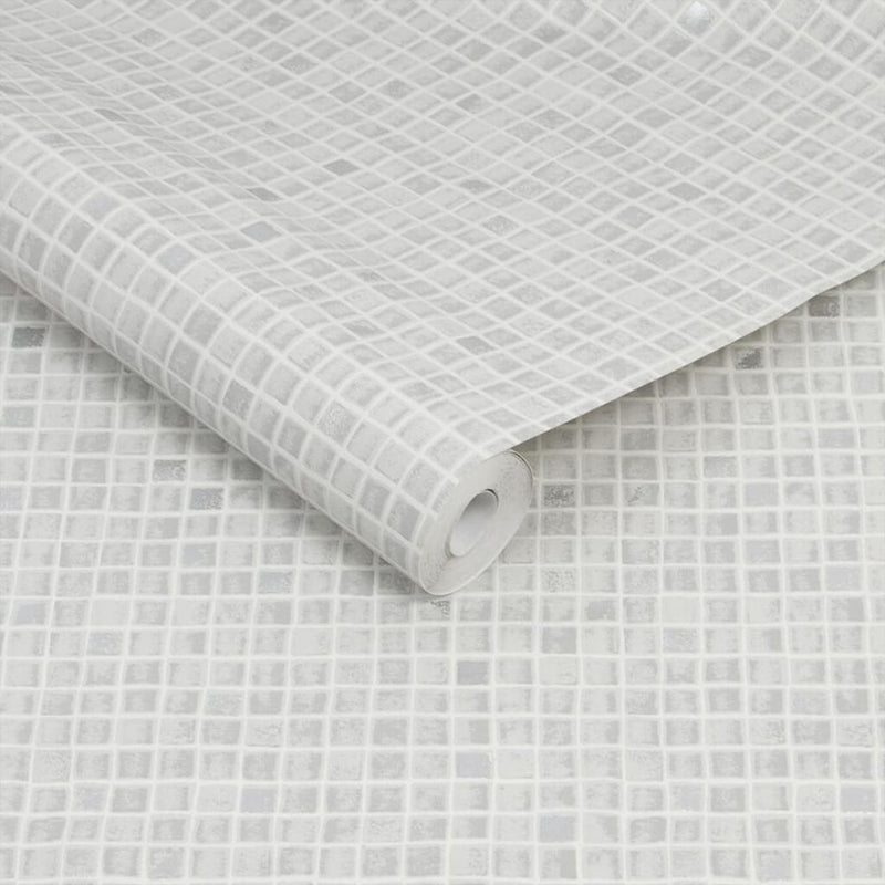 Contour Spectrum Mosaic Grey wallpaper roll 52cm x 10m - British product