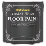 Rust-Oleum chalky floor matt paint Graphite 2.5L - British product