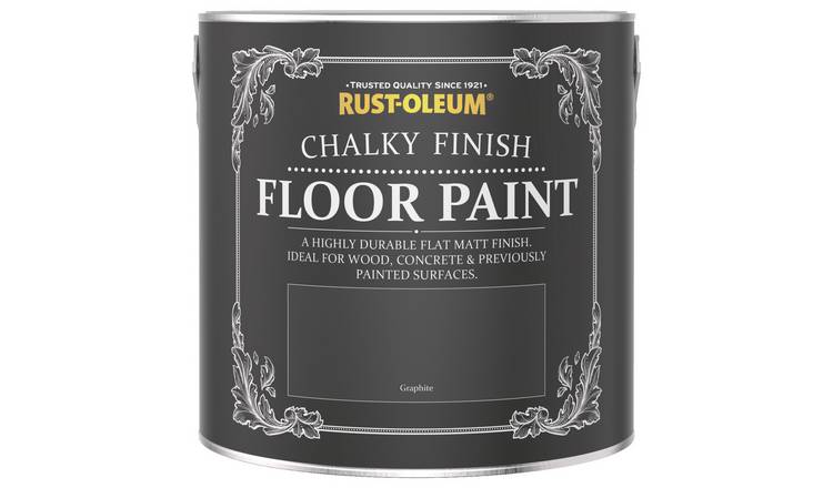 Rust-Oleum chalky floor matt paint Graphite 2.5L - British product
