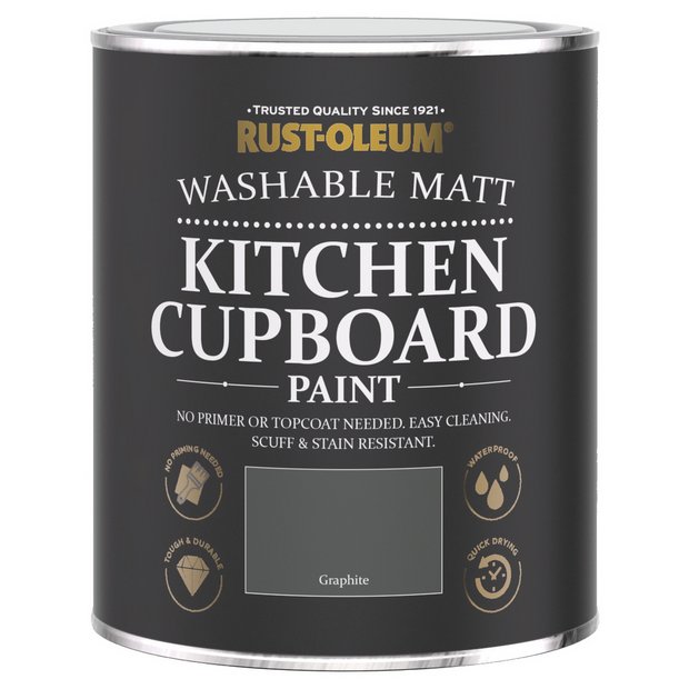 Rust-Oleum kitchen cupboard paint Graphite 750ml, imported from the UK