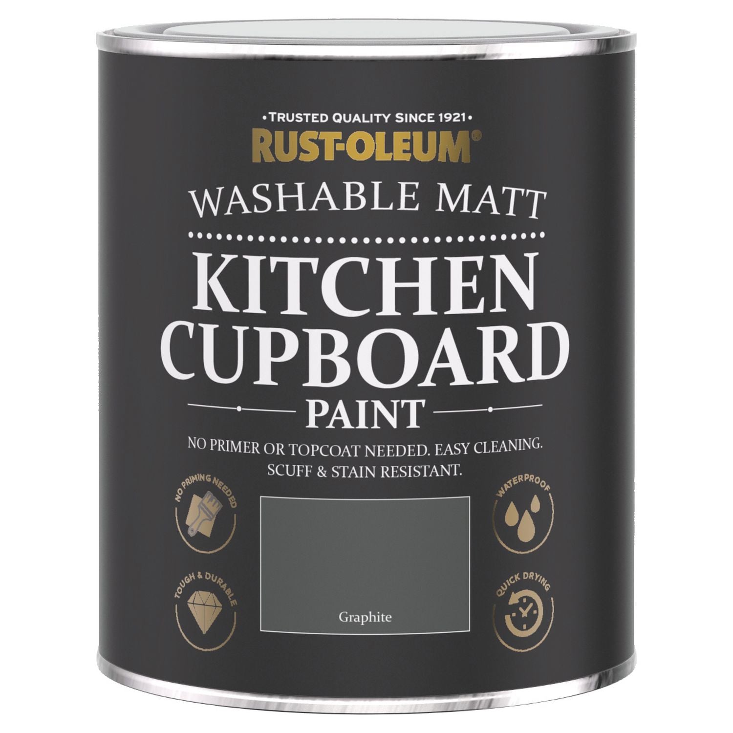 Rust-Oleum kitchen cupboard paint Graphite 750ml, imported from the UK