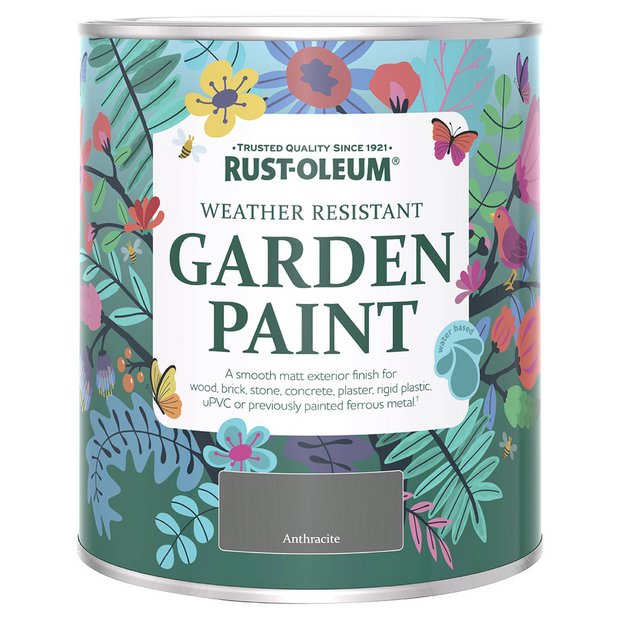 Rust-Oleum garden matt paint Anthracite 750ml, imported from the UK