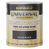 Rust-Oleum black gloss paint 750ml, imported from the UK