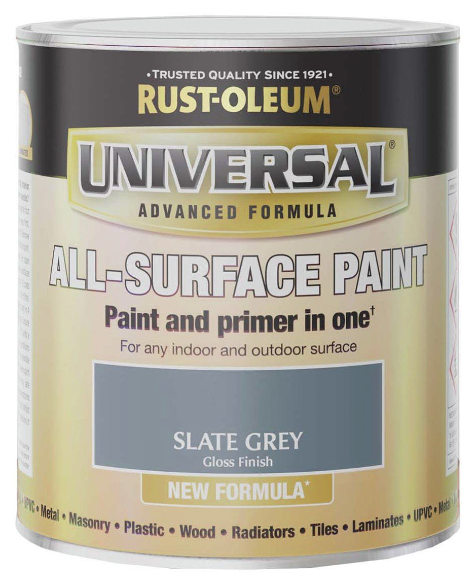 Rust-Oleum gloss paint grey 750ml, imported from the UK