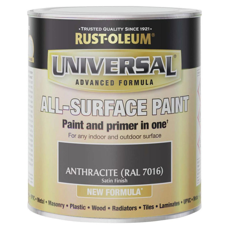 Rust-Oleum grey all-surface satin paint 750ml, imported from the UK