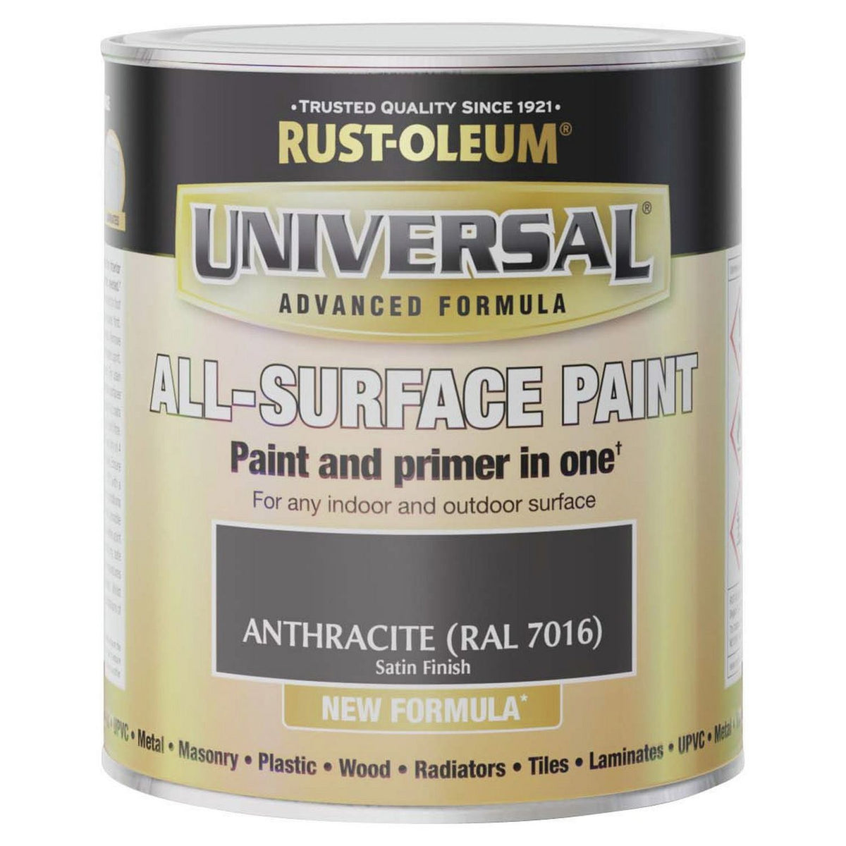 Rust-Oleum grey all-surface satin paint 750ml, imported from the UK