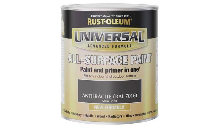 Rust-Oleum grey all-surface satin paint 750ml, imported from the UK