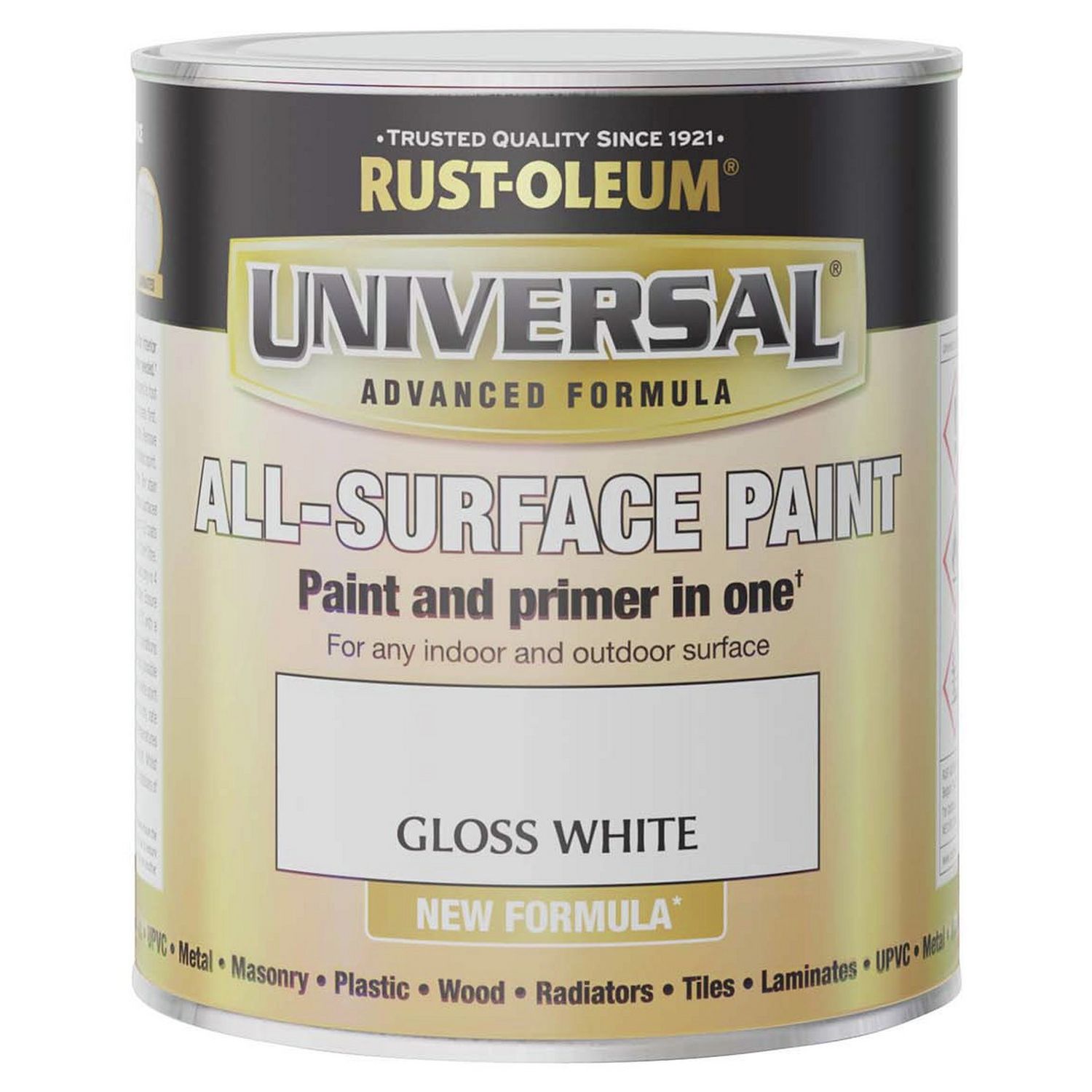 Rust-Oleum white gloss paint 750ml - British product