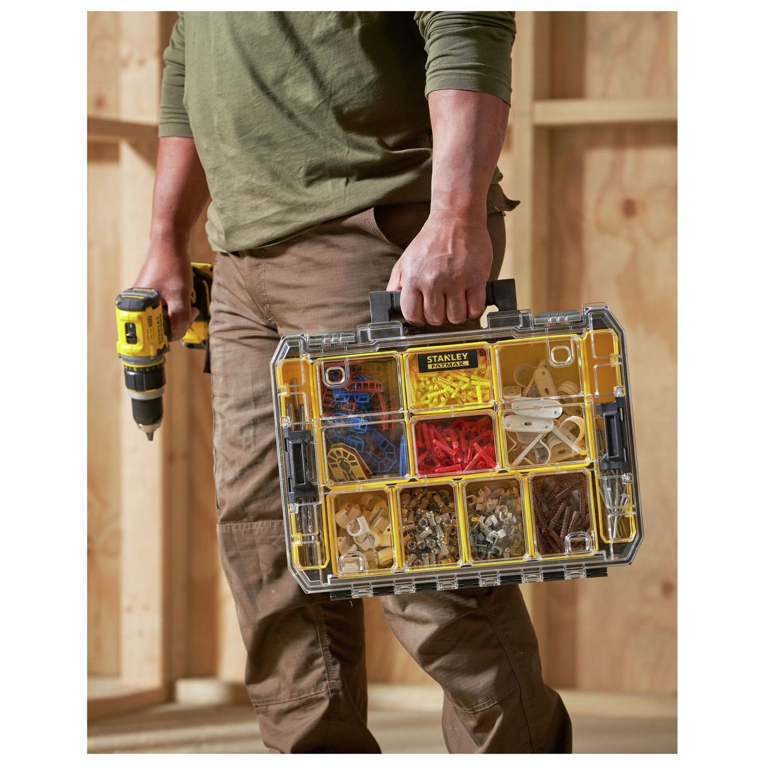 Stanley Fatmax 10 Cup Storage Organiser 17 inch (British brand)