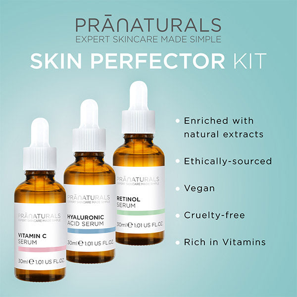 PraNaturals Skin Perfector Face Serum Kit 3x30ml GOODS Superdrug   