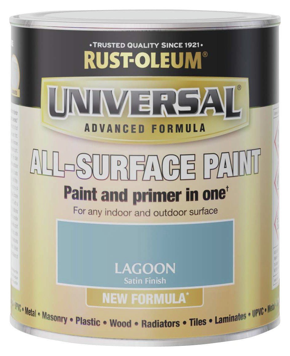 Rust-Oleum all-surface satin paint Lagoon 750ml, imported from the UK