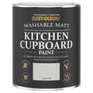 Rust-Oleum Kitchen Cupboard Matt Paint Winter Grey 750ml, imported from the UK