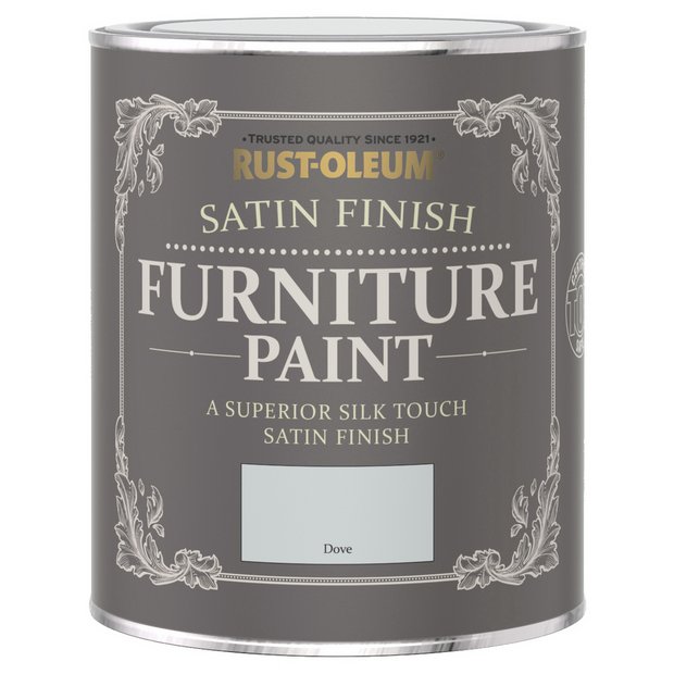 Rust-Oleum Furniture Satin Paint Dove 750ml, imported from the UK