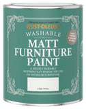 Rust-Oleum furniture matt paint chalk white 750ml, imported from the UK