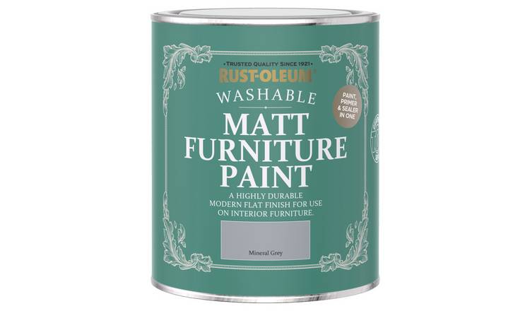 Rust-Oleum Furniture Paint Mineral Grey 750ml, imported from the UK