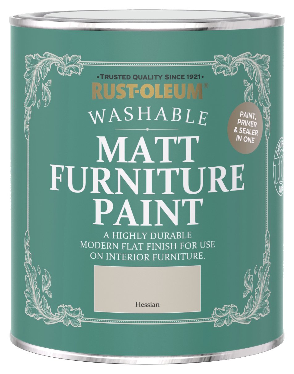 Rust-Oleum furniture matt paint Hessian 750ml, imported from the UK